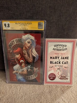 Mary Jane & Black Cat Beyond 1 CGC SS 9.8 Campbell C Variant Exclusive w/COA 231