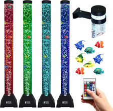 Aquarium Sensory Fish Bubble Light Tube with 16 LED Color Changing Nightlight Ef