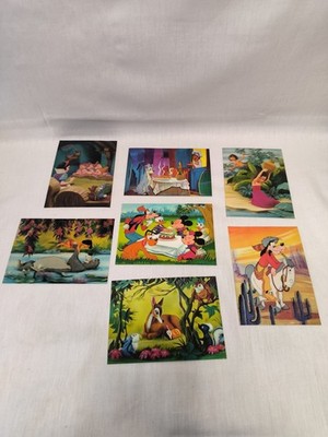 70er Jahre Toppan Lentikular Holo Postkarten | Disney Motive | 7 Stück