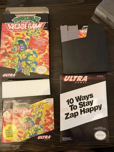 Teenage Mutant Ninja Turtles II: The Arcade Game (Nintendo NES, 1990) CIB