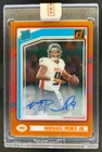 2024 Panini Clearly Donruss Michael Penix Jr. Rated Rookie Auto Orange #/199