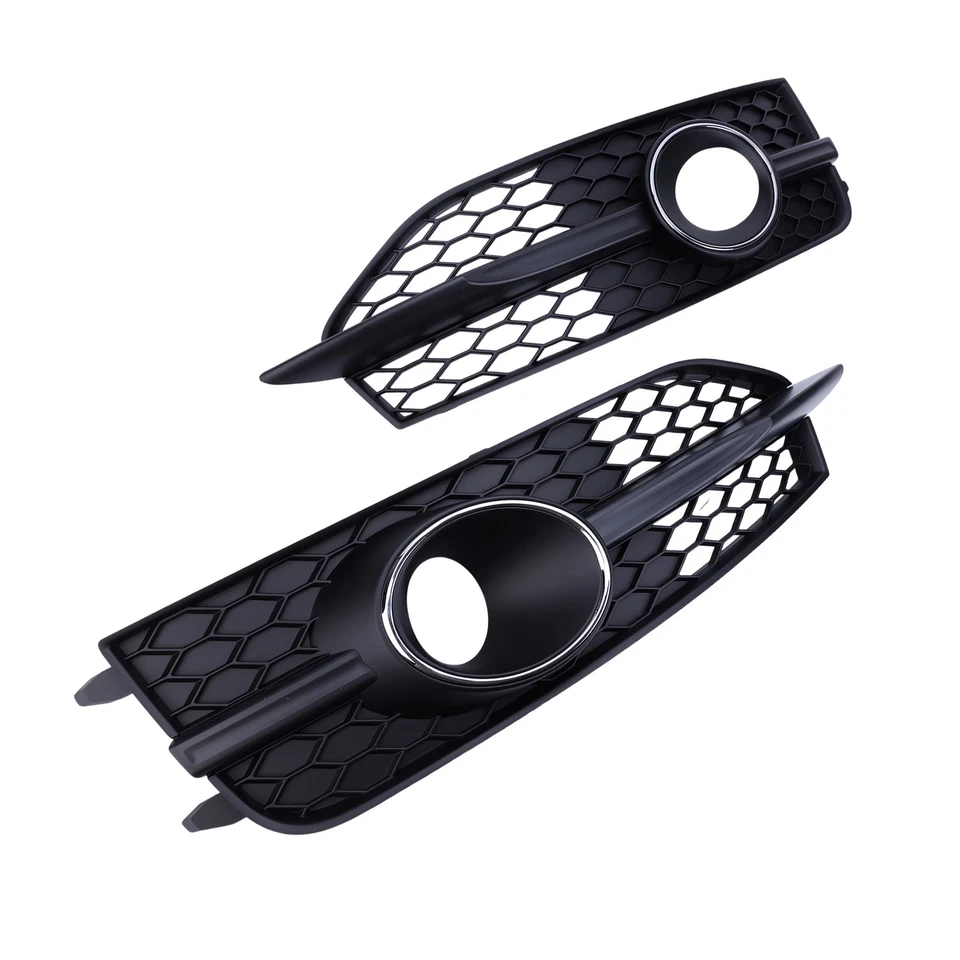 Parachoques delantero negro para Audi A7 S-Line S7 2012-15 negro luz antiniebla rejilla cubierta bisel 2X Foto 4 de 4