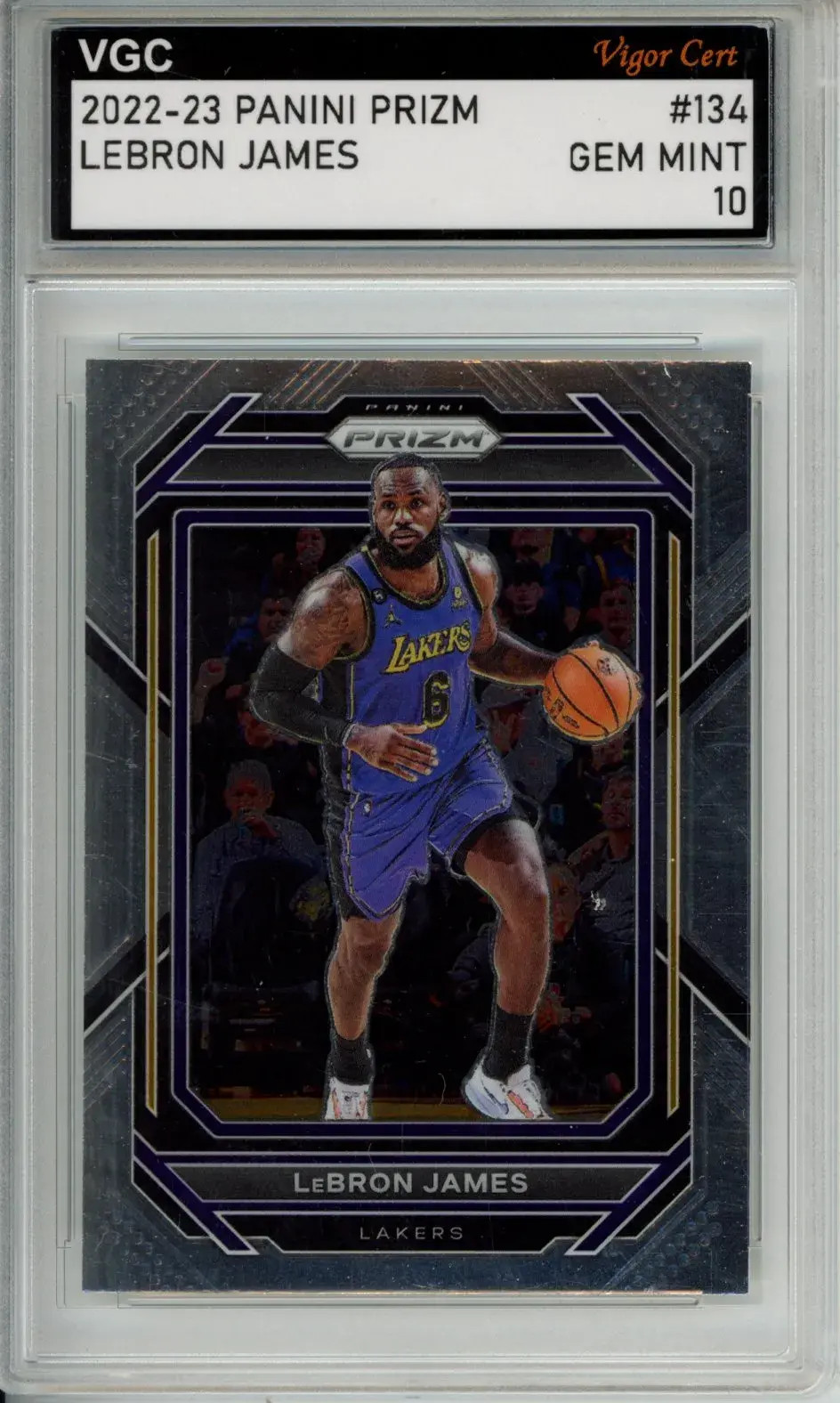 2022-23 PANINI PRIZM #134 LEBRON JAMES VGC GEM MINT 10 J83