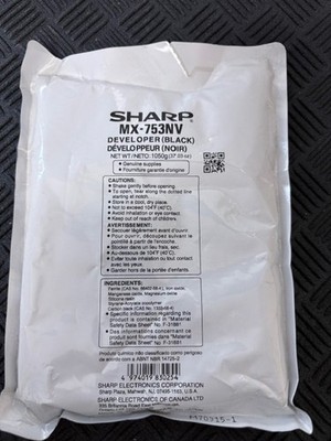 Genuine SHARP MX-753NV Developer BLACK new