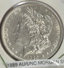 1889-P AU/UNC DETAIL Morgan Silver Dollar NO~RESERVE  Private~Collection  #1004