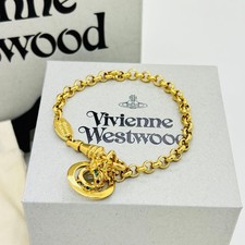 Vivienne Westwood New Petite Orb Bracelet Gold Coating Crystal Japan Unused