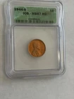 1944 S Lincoln Wheat Cent, ICG MS 67 RD, Gem Uncirculated, Certified, Copper