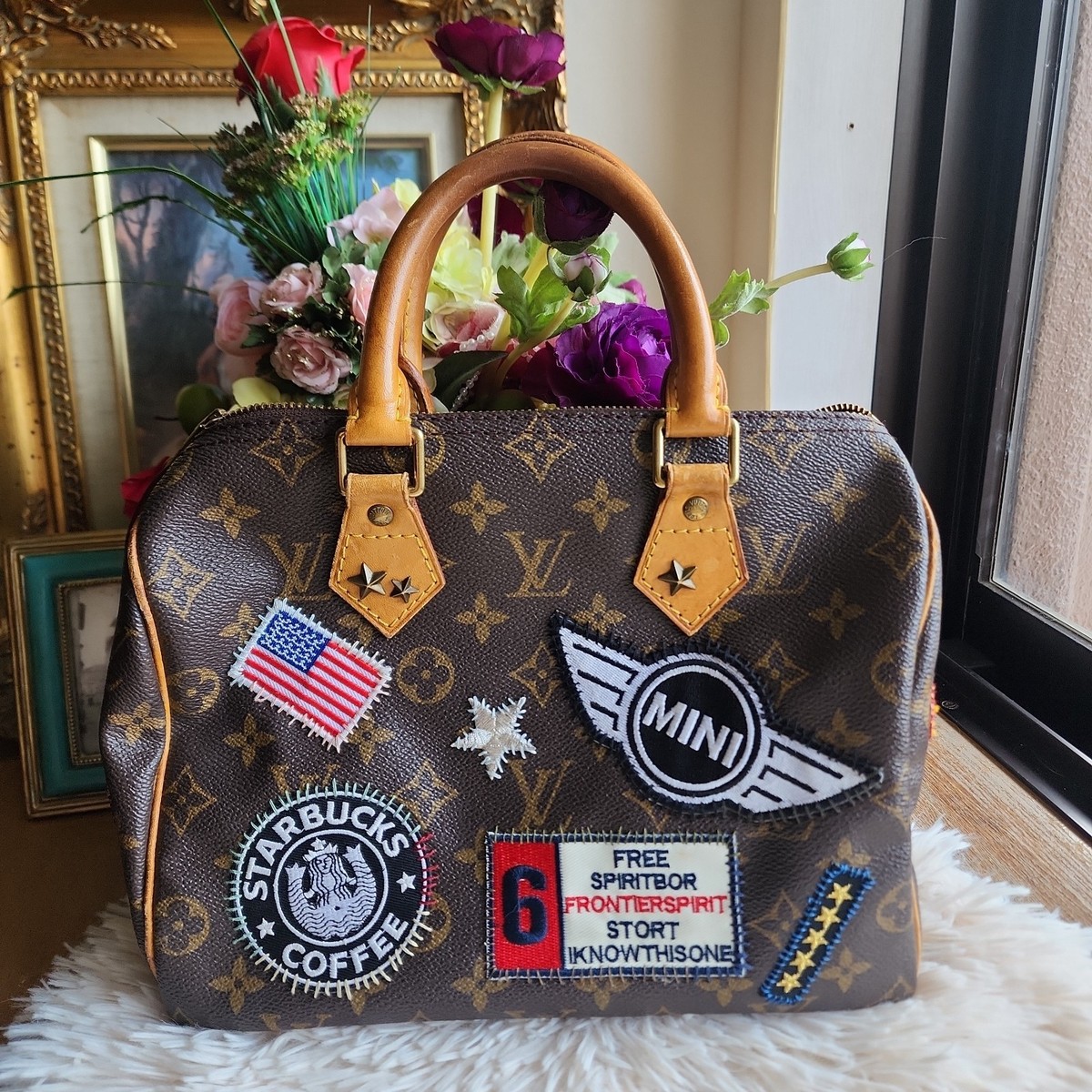 louis vuitton backpack patches Louis Vuitton MONOGRAM PATCHES SPEEDY 25