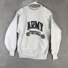Army Black Knights Sweatshirt Mens Medium Gray NCAA Football MV Sport Crewneck