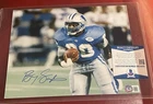 BAS COA BARRY SANDERS SIGNED 8x10 FOOTBALL PHOTO
