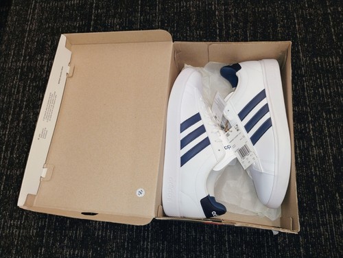 Adidas Grand Court Classic Herren # 13 Sport Sneaker 3 Streifen Navy Weiß ID2953 - Bild 11 von 12