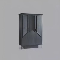 Kleiderschrank Schrank MöBel Schlafzimmer SchräNke Holz Loft Einrichtung Schwarz