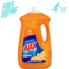 Ultra Liquid Dish Soap Orange Scent, Triple Action, 90 Fl Oz Bottle