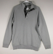 Goodfellow  Co Mens Pullover Sweatshirt Long Sleeve Collared Size S Gray