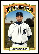 2021 TOPPS HERITAGE BASEBALL CARD BRYAN GARCIA #642 RC DETROIT TIGERS 5545