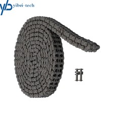10FT 35-2 Roller Chain Double Strand,2 Connectors 0.375" Pitch High Quality