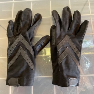 Aris Black Nylon Spandex Driving Gloves One Size 8 in Perforated Trim