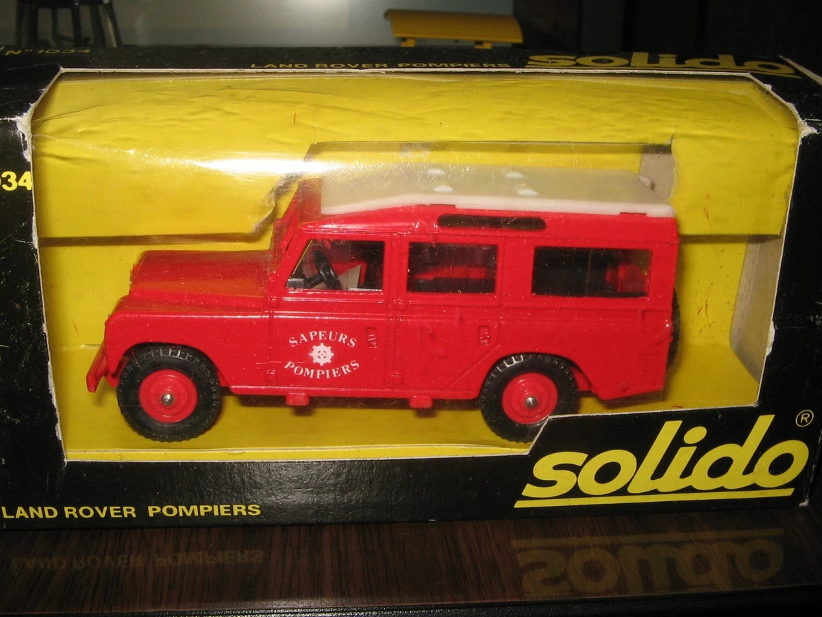Miniature Solido Land Rover Defender BEMAEX – Sapeurs Pompiers – Échelle 1/43, Occasion
