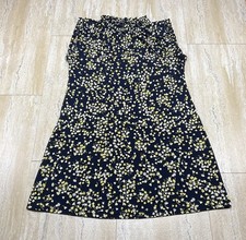 Tommy Hilfiger Womens Size 14 Navy Blue Yellow White Floral Print Dress
