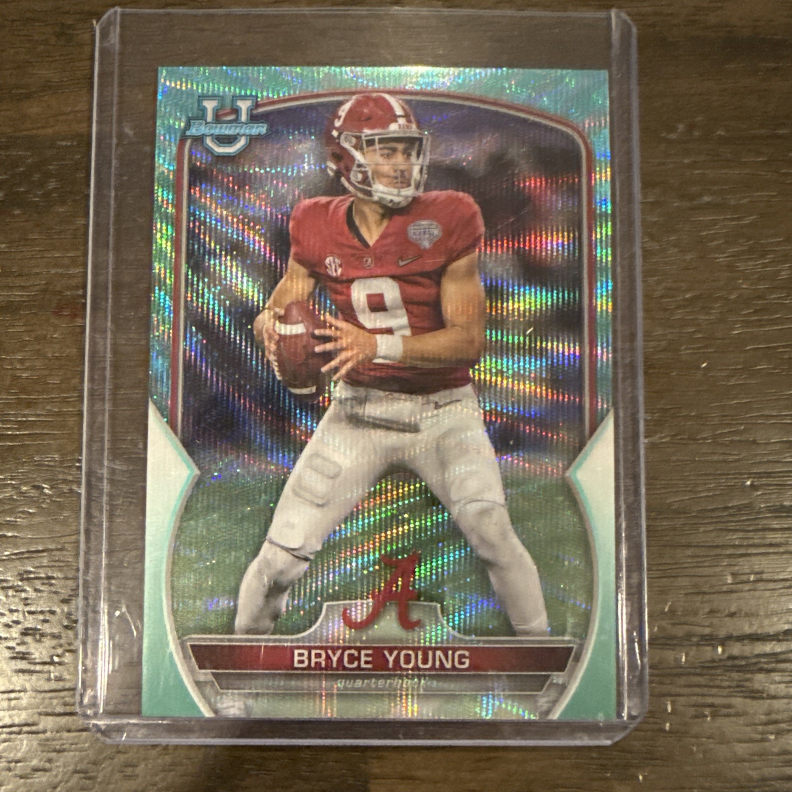 2022 Bowman University Chrome - Bryce Young #1 Aqua Refractor  120/299 (RC)