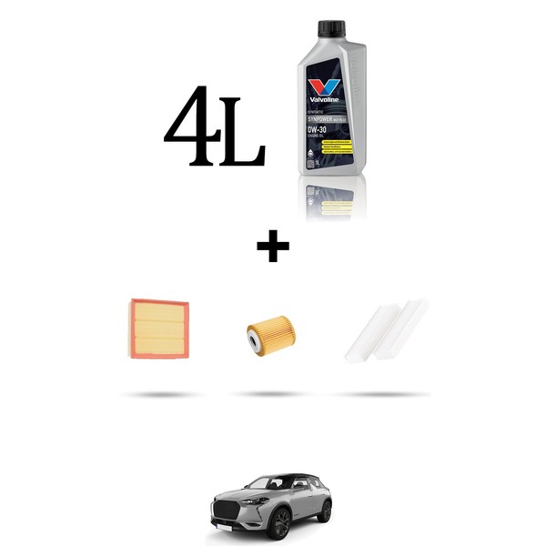 Hoffcar Wartungskit 3 Filter Und 4L ÖL FüR Ds3 Crossback 1.5 Bluehdi 81Kw-image