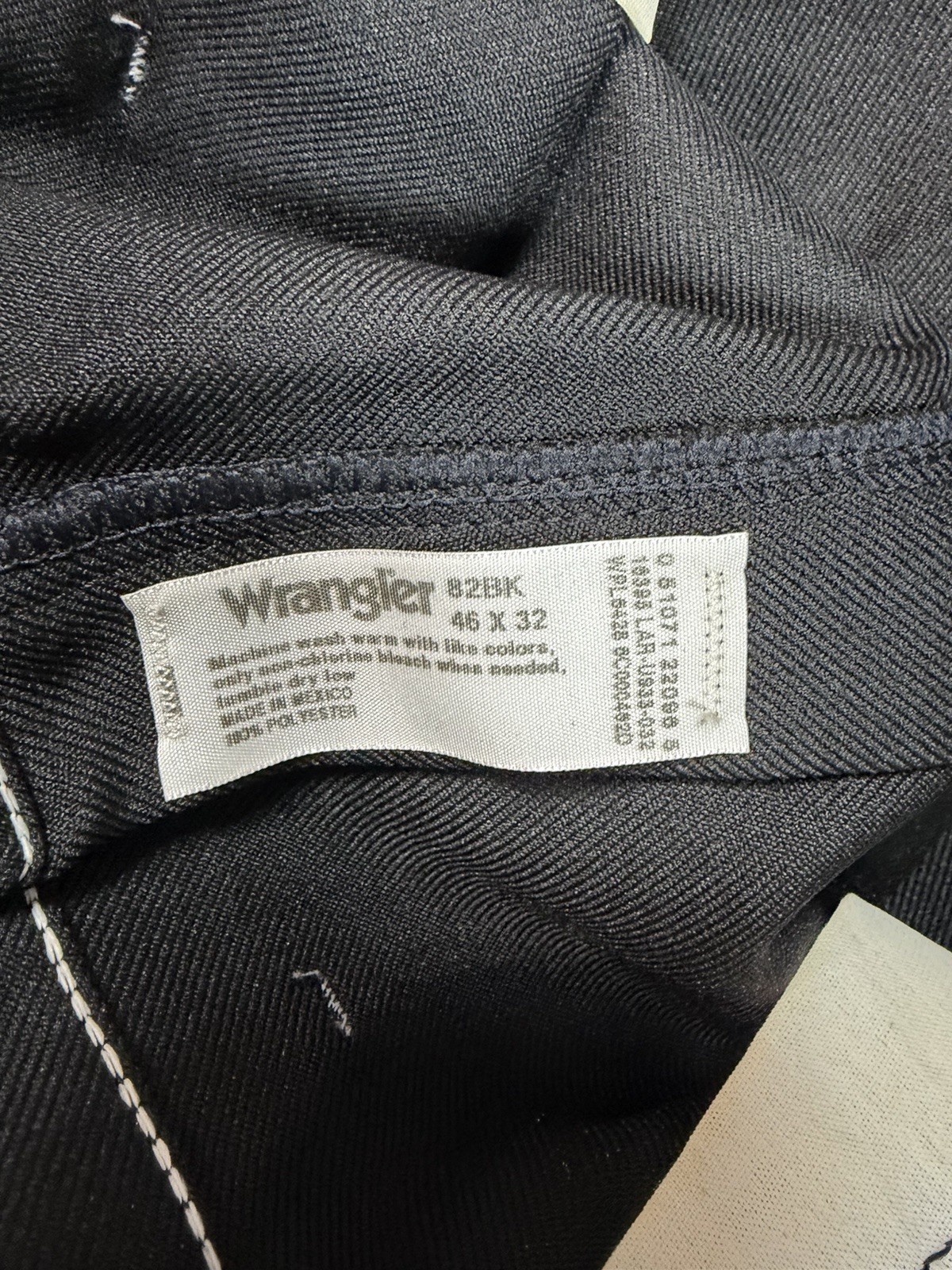 NWT Wrangler Wrancher Pants Black 46x32 82BK Polyester Men’s Dress Pant thumbnail 4