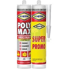 1CF BOSTIK POLYMAX ORIGINAL EXPRESS BIPACK TRASPARENTE GR 300 CF=PZ 2: