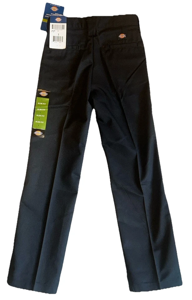 Pantalones Dickies Negros Niños Calce Ajustado Pierna Cónica Liberación de Manchas Talla 7 NUEVO con ETIQUETAS Foto 2 de 4