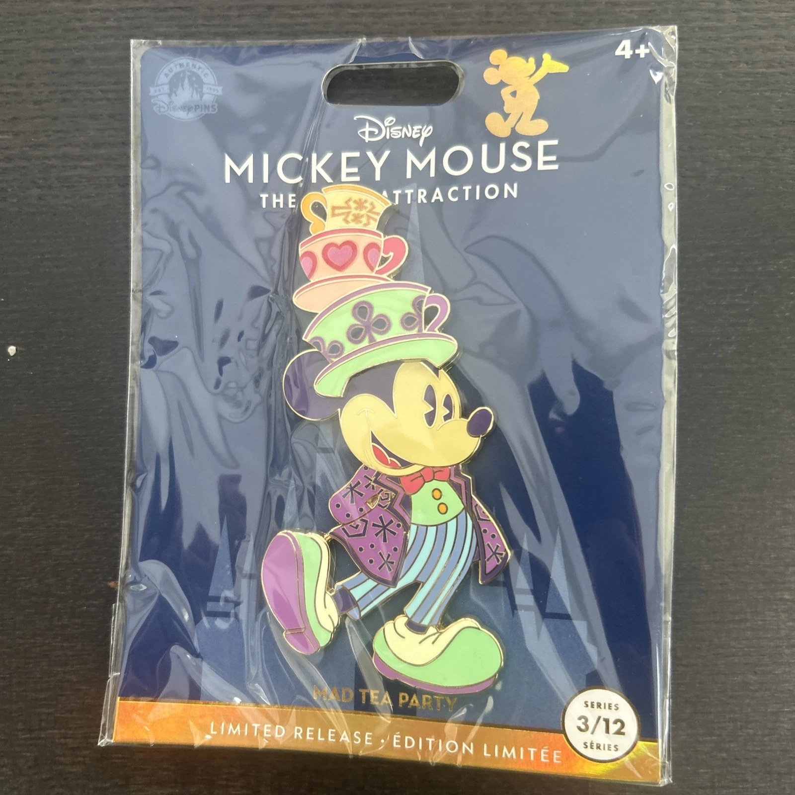 Official Disney The Main Attraction Mickey Mouse Mad Tea Party Ltd Edition Pin