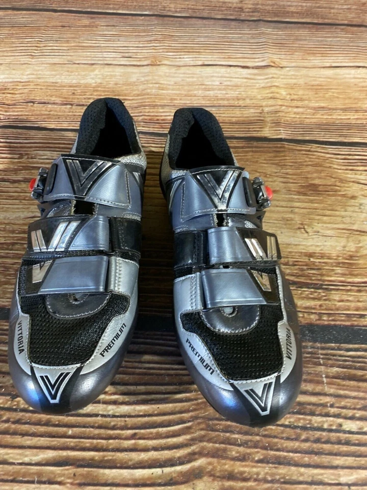 VITTORIA Carbono Carretera Ciclismo Zapatos Botas de Ciclismo 3 Pernos Talla EU42 US8 cs790 Foto 2 de 4