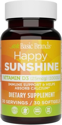 Basic Brands Vitamin D3 1000IU 30 CT
