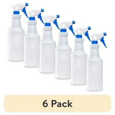 32 oz All Purpose Plastic Spray Bottle 6 Pack Empty Refillable Container for