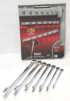 GearWrench X-Beam  Ratcheting Combination Wrench 7pc Metric 8mm-19mm