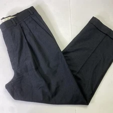 JB Britches Nordstrom Dark Gray Trousers Wool Cashmere Size 34 Cuffed Pleated