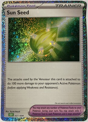 Pokemon Sun Seed ENGLISCH HOLO CLV 027/034 TCG Classic Collection Near Mint