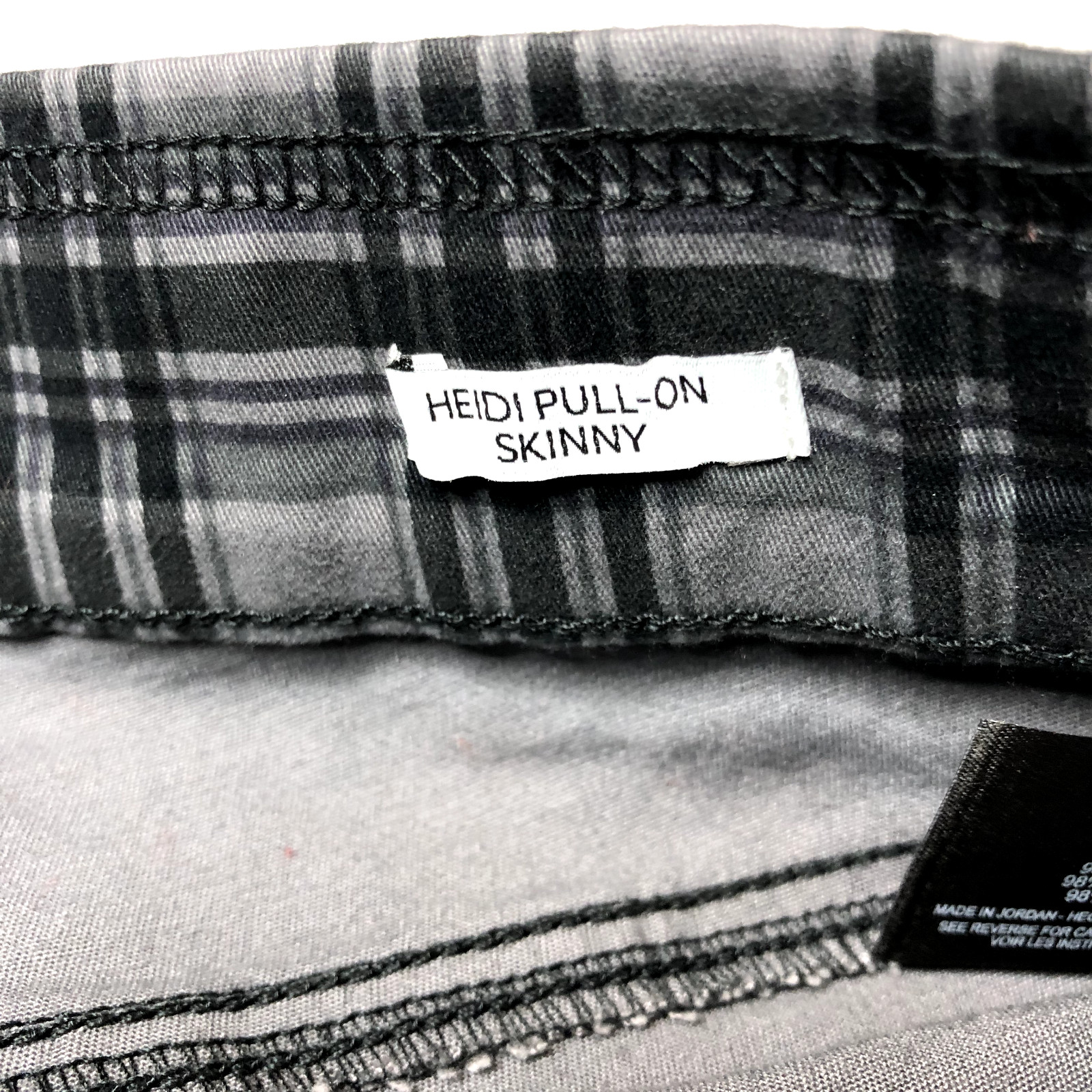 Nine West NWT Heidi Pull-On Skinny Black and Grey Plaid Pants Size 8 thumbnail 6