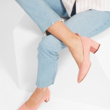 Everlane Women's Pink Suade The Day Heel Sz 8.5
