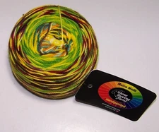 4oz Done Roving FROLICKING FEET TRANSITIONS HandPainted Merino Yarn APPLE PICKIN