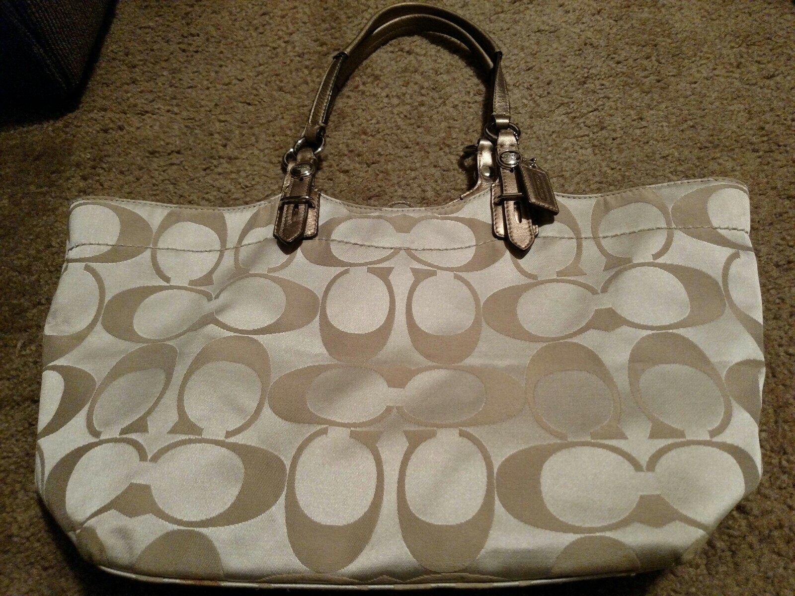 Coach Handbag gold/metallic Gem