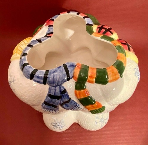 Unique Cardinal Inc. Snowman Collection Ceramic 3-Sided Christmas Cookie Jar - Picture 5 of 10