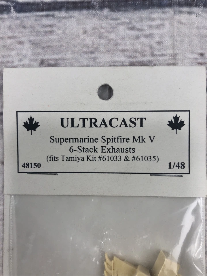 Ultracast #48150  1/48 - Supermarine Spitfire MkV 6-stack Exhausts (TAM KIT) NEW - Image 2 of 4