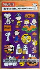 Peanuts Halloween Stickers New Sealed 2 sheets Free Ship