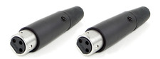 2 PACK SWITCHCRAFT A3FBX 3-Pin Female Cable Mount XLR Jack w/ Black Shell