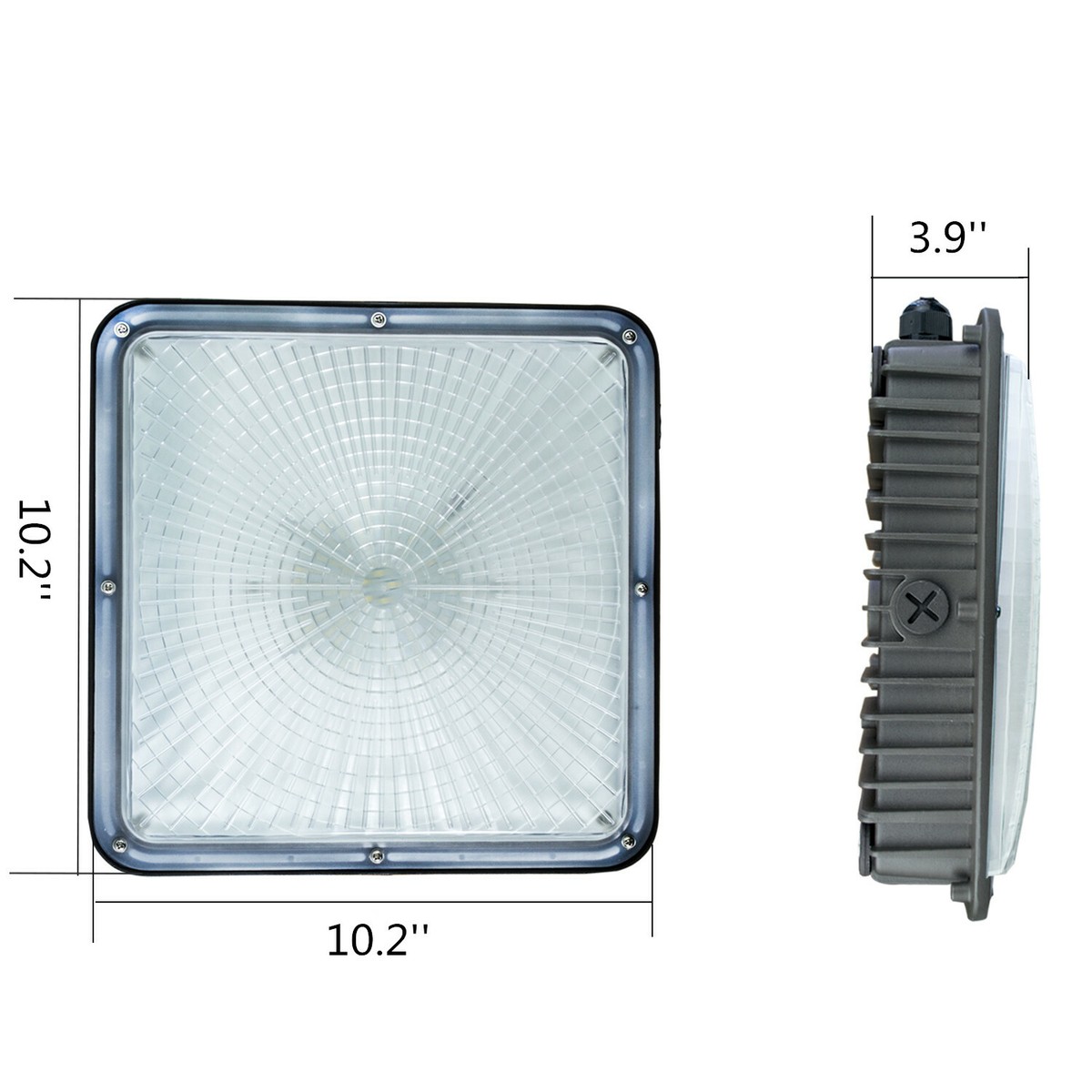 2-PACK ,LED Canopy Light Weatherproof for Parking Lot Corridor Street Garage 70W