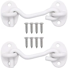 2Pcs 3 inch Barn Door Lock Cabin Hook Eye Latch Gate Door Swivel Window Door ...