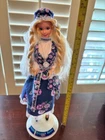 Vintage 1995 Mattel Norwegian Barbie "Dolls of the World" Collection+ Doll Stand