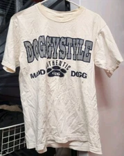 Snoop Dogg Shirt Dog Pound Gang Rap Tee Doggystyle Madd Dogg Threads White T*