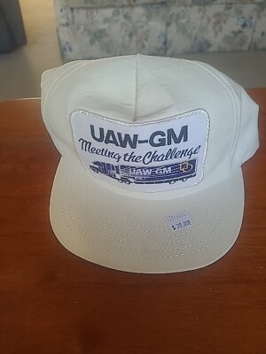 Nice Vintage UAW-GM Meeting The Challenge Strapback Hat