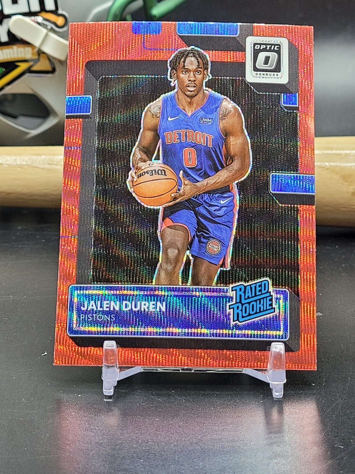 JALEN DUREN Rookie 2022-23 Panini Donruss Optic Red Wave #227 RC (CBAJ)