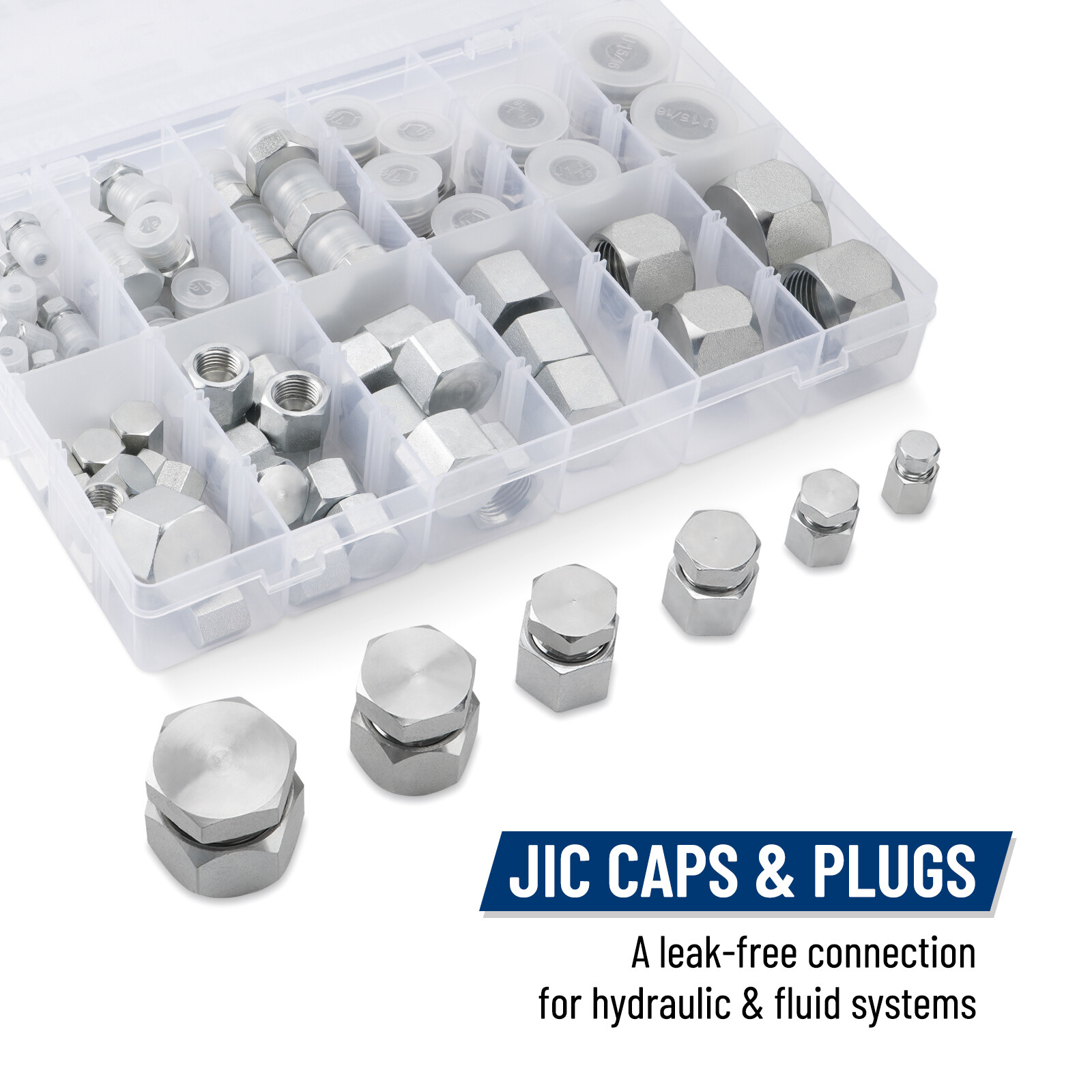 JIC & ORFS Hydraulic Cap and Plug Hose Tube and Pipe Cap and Plug Kit